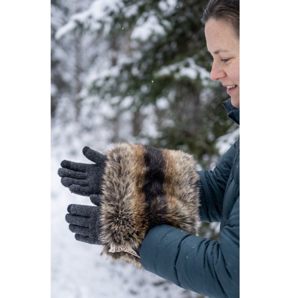 Luxury Faux Tanuki / Coyote Fur Pelt Accent